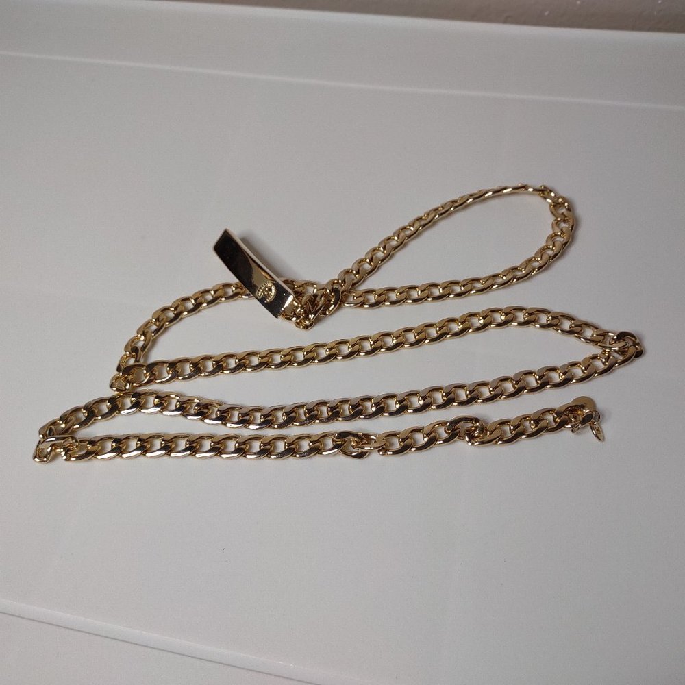 40 Inch Gold Tone Metal Chaps Chain Link Belt